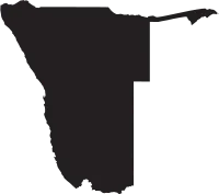 Silhouette of a Namibia Country land Map