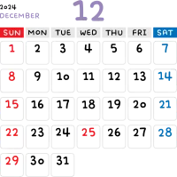 2024년 12월 달력