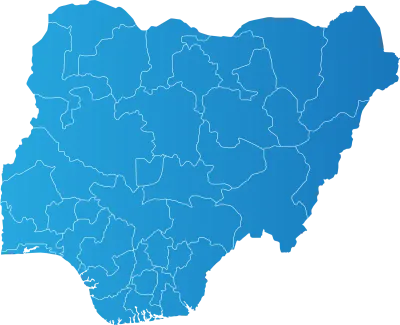 Nigeria district Country land Map