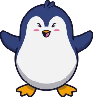 Cute Laughing Penguin Illustration
