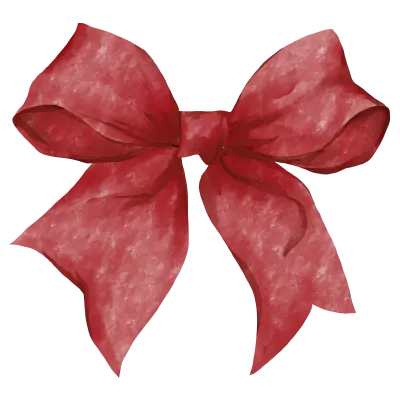 Red coquette bows