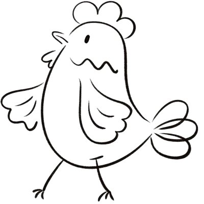 Chicken line art