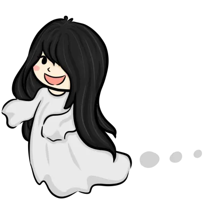 Cute woman ghost