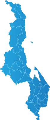 Malawi district Country land Map