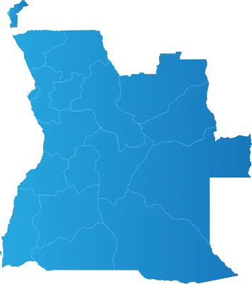 Angola district Country land Map