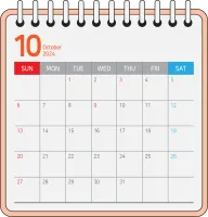 10월 달력