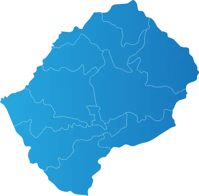 Lesotho district Country land Map