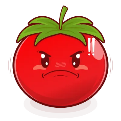 tomato angry face cartoon cute