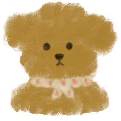 Puppy cutie drawing element