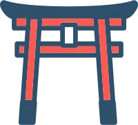 鳥居のシンプルなイラスト