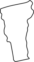 Outline Vermont map