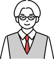 男子学生の上半身正面イラスト