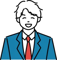 男子学生の上半身正面イラスト