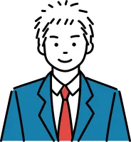 男子学生の上半身正面イラスト