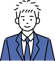 男子学生の上半身正面イラスト