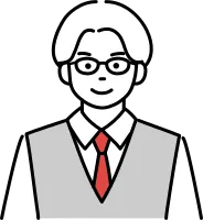 男子学生の上半身正面イラスト