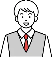 男子学生の上半身正面イラスト