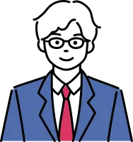 男子学生の上半身正面イラスト