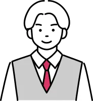 男子学生の上半身正面イラスト