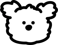 귀여운 강아지 얼굴 일러스트