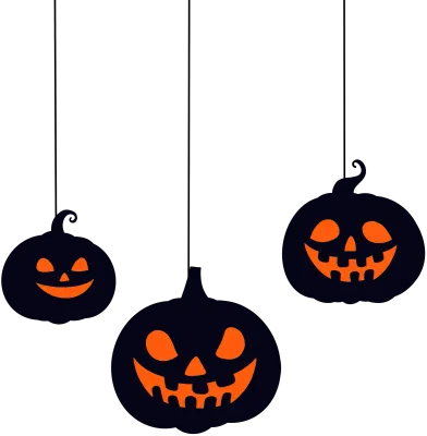 Halloween hanging pumpkins
