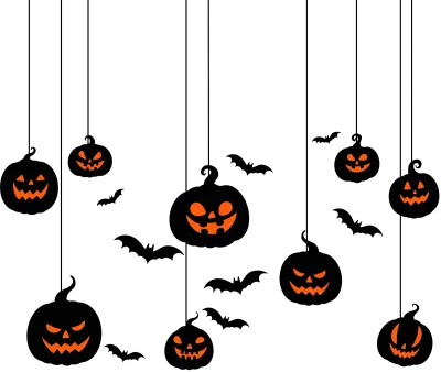 Halloween hanging pumpkins