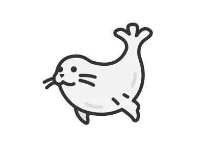 アザラシのアイコンのイラスト