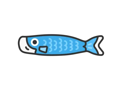 鯉のぼりの子鯉のイラスト