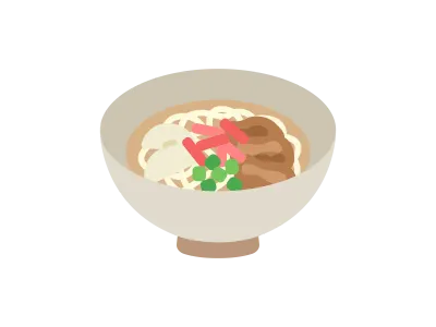 沖縄そばのアイコンのイラスト