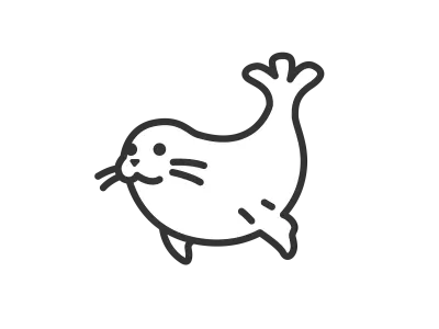 アザラシのアイコンのイラスト