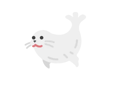 アザラシのアイコンのイラスト