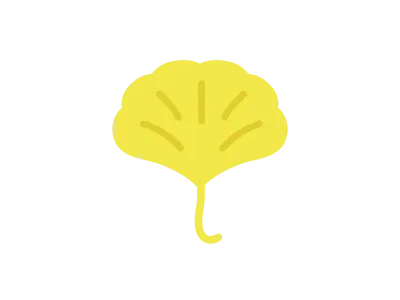 イチョウの葉のイラスト