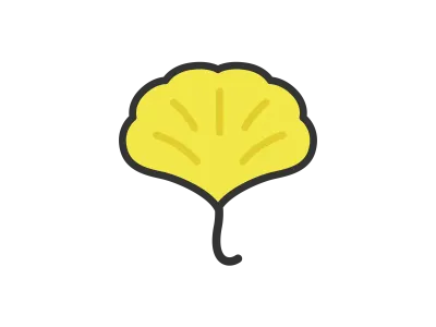 イチョウの葉のイラスト