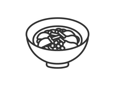 沖縄そばのアイコンのイラスト