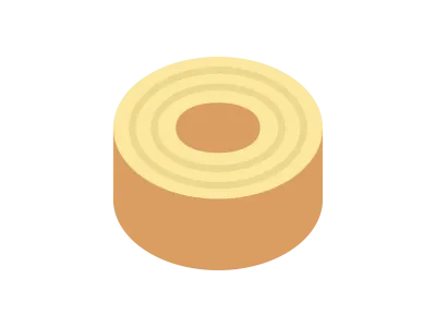 バームクーヘンのアイコンのイラスト