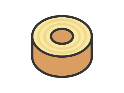 バームクーヘンのアイコンのイラスト
