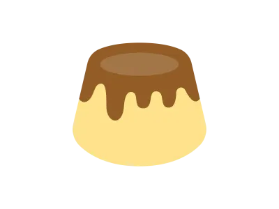 カラメルプリンのアイコンのイラスト