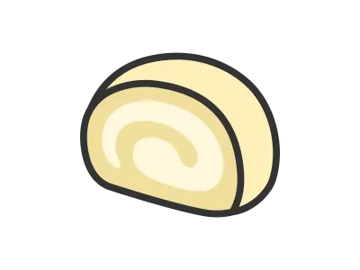 ロールケーキのアイコンのイラスト