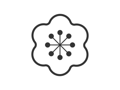 梅の花のアイコンのイラスト