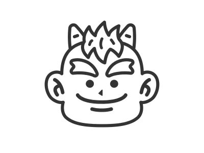 黄鬼のアイコンのイラスト