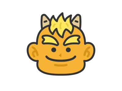 黄鬼のアイコンのイラスト
