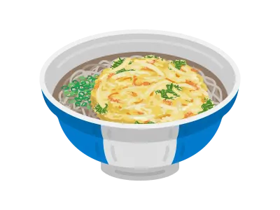 かき揚げ蕎麦のイラスト