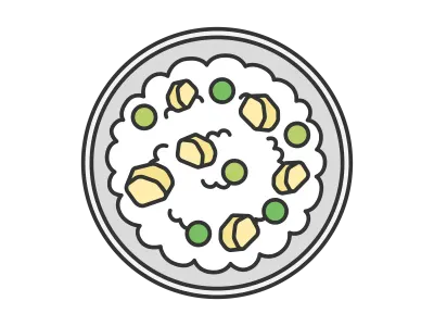栗ご飯のイラスト
