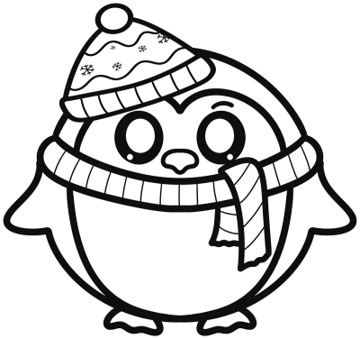 Penguin Hand Drawn Transparent Elements
