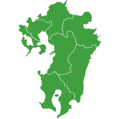 일본 큐수지역 지도