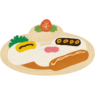 hand drawn cute food