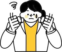 もどかしくてイライラしている女性