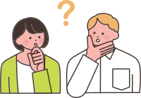 疑問を感じている若い夫婦のアイコン