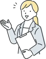 笑顔で案内をするスーツを着た女性