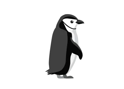 Chinstrap Penguin Cute Cartoon Set 1